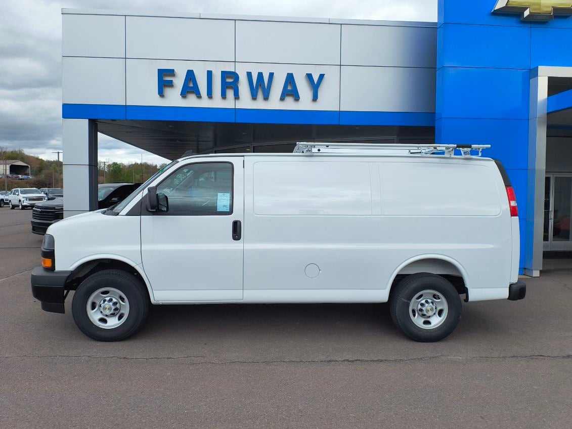 2026 Chevrolet Express Cargo WT in Summit White — front three-quarter view