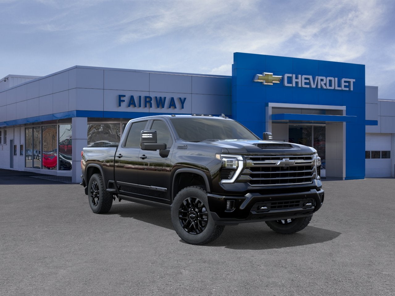 2026 Chevrolet Silverado 2500 HD High Country in Black — front three-quarter view