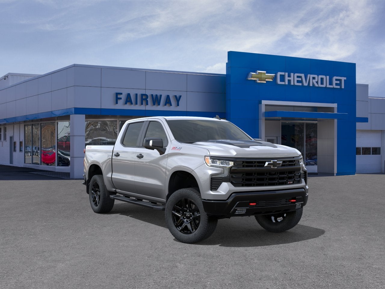 2026 Chevrolet Silverado 1500 LT Trail Boss in Sterling Gray Metallic — front three-quarter view