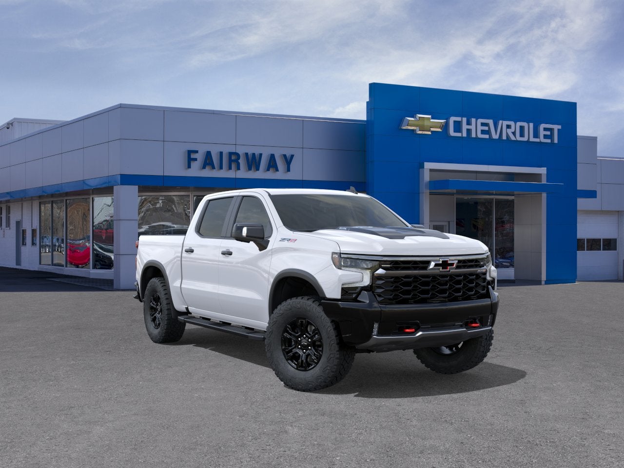 2026 Chevrolet Silverado 1500 ZR2 in Summit White — front three-quarter view