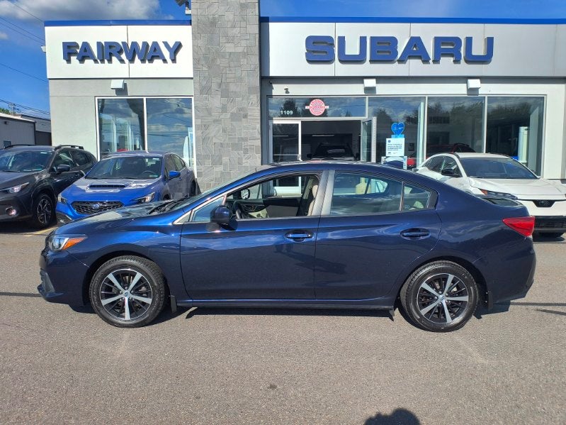 2020 Subaru Impreza Premium Sedan in Blue — front three-quarter view
