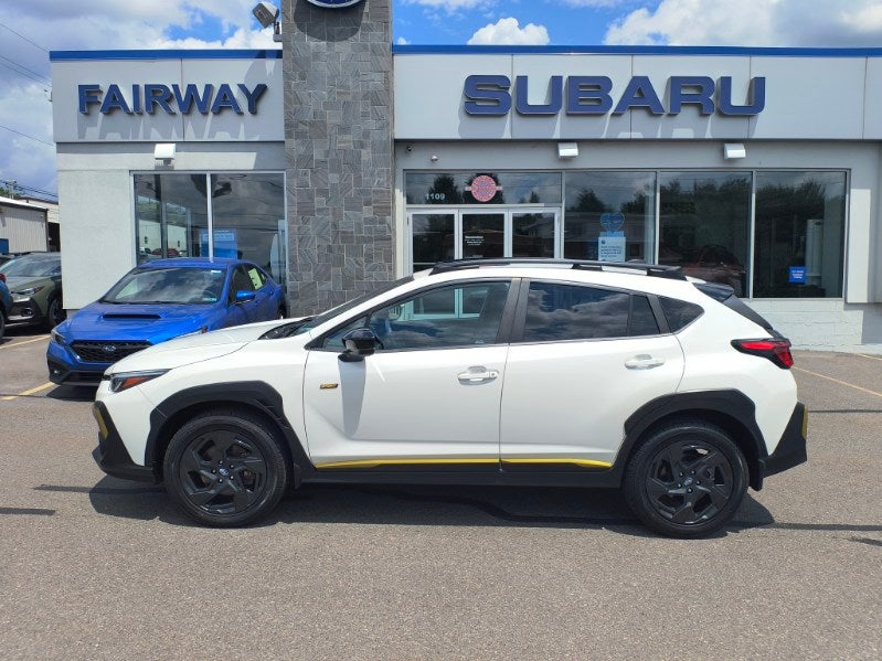 2024 Subaru Crosstrek Sport in White — front three-quarter view