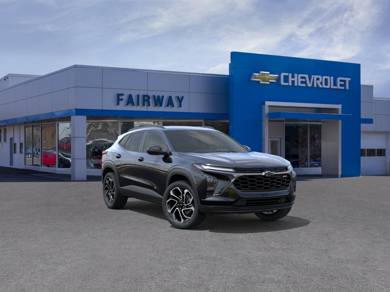 2026 Chevrolet Trax 2RS in Mosaic Black Metallic — front three-quarter view